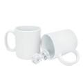 Tazas de leche de leche blanca promocional de 11 oz Sublimación Tazas de café de cerámica con logotipo